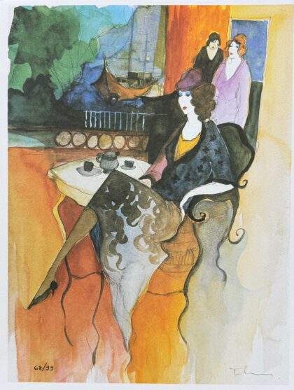 Itzchak Tarkay BEGRUDGING Signed Limited Edition Original Lithograph