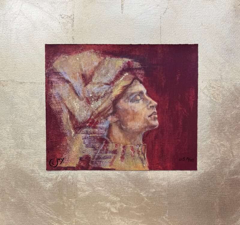 JOY KIRTON SMITH Hand Signed Gold Leaf Art Giclee GRACE I