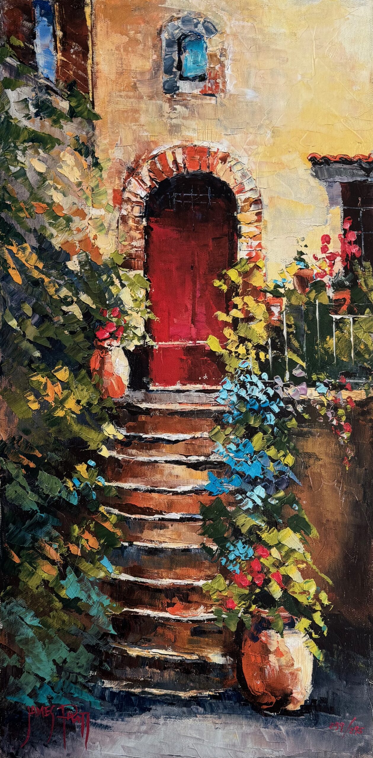 James Pratt CAGNES SUR MER Hand Signed Limited Edition Giclee on Canvas