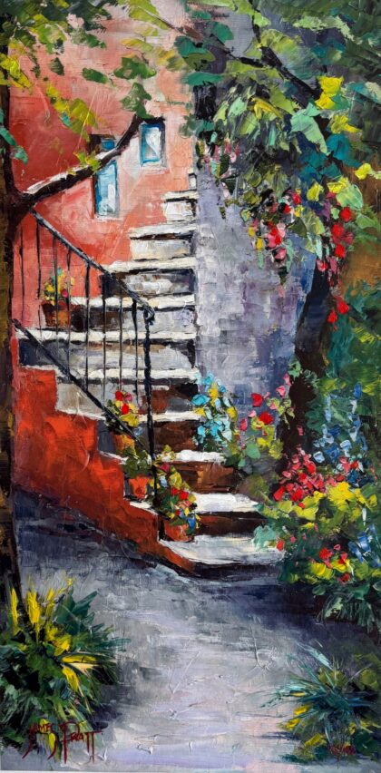 James Pratt STRADINA DI CAGNES Hand Signed Limited Edition Giclee on Canvas