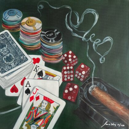 James Wing POKER HAND Hand Signed Limited Edition Giclee on Canvas