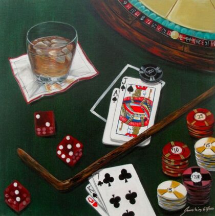 James Wing THE GAMBLER Hand Signed Limited Edition Giclee on Canvas