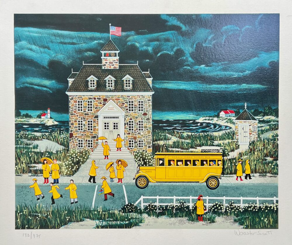 Jane Wooster Scott DOWNTOWN DOWN EAST Hand Signed Limited Edition Serigraph