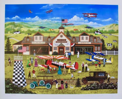 Jane Wooster Scott FRANKLIN FIELD'S FIRST ANNUAL FAIR Hand Signed L/E Lithograph