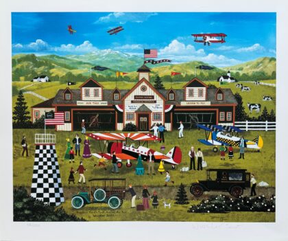 Jane Wooster Scott FRANKLIN FIELD'S FIRST ANNUAL FAIR Hand Signed Lithograph