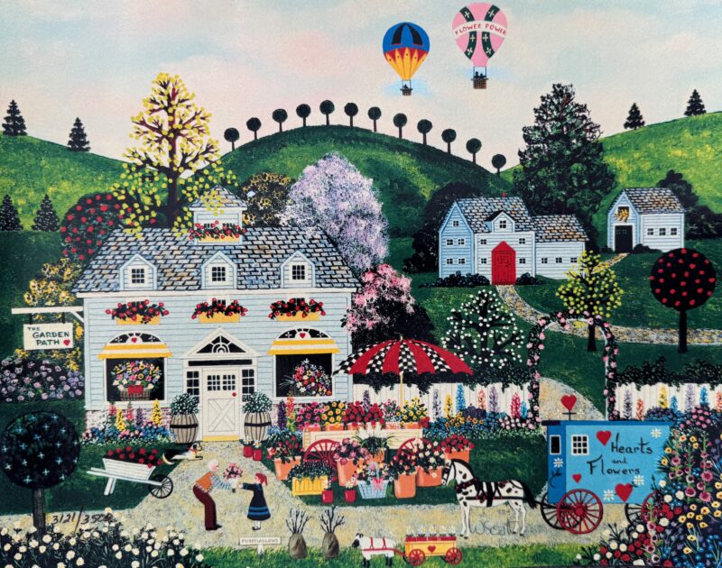Jane Wooster Scott PROFUSION OF POSIES Hand Signed Ltd Edition Serigraph 12x 9