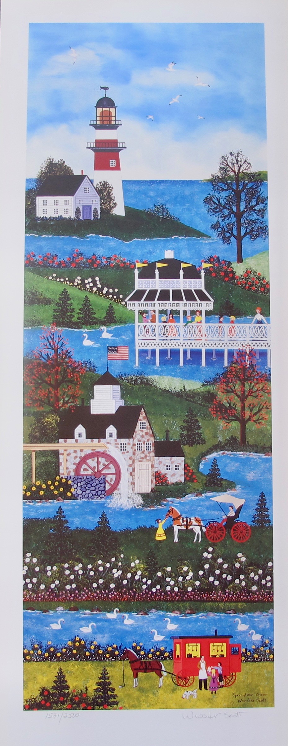 Jane Wooster Scott SPRINGTIME CHEER Hand Signed Limited Edition Lithograph