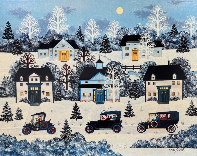 Jane Wooster Scott THE PARTY'S OVER Hand Signed Limited Edition Serigraph