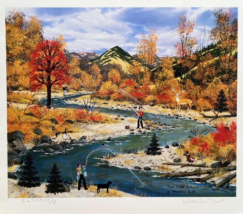 ane Wooster Scott TRAIL CREEK AUTUMN Hand Signed Limited Edition Lithograph