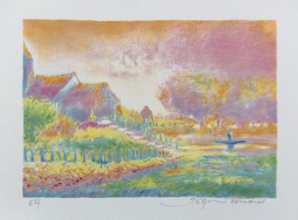 Jean Fernand SOLEIL LEVANT VI Hand Signed Limited Edition Lithograph