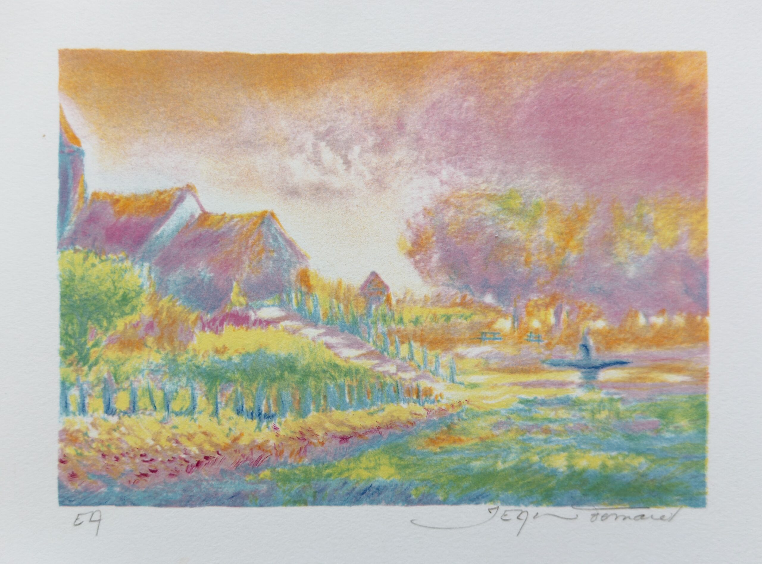 Jean Fernand SOLEIL LEVANT VI Hand Signed Limited Edition Lithograph