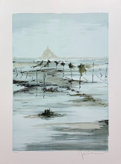 Jean Pierre Laurent BEACH HOME Hand Signed Limited Edition Lithograph