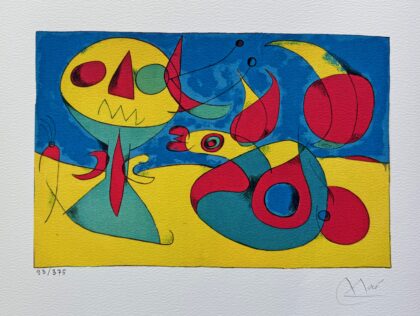 Joan Miro SPACE INVADER Facsimile Signed Limited Edition Giclee 12" x 16"