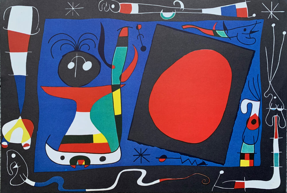 Joan Miro Woman At The Mirror Plate Signed 1982 Lithograph