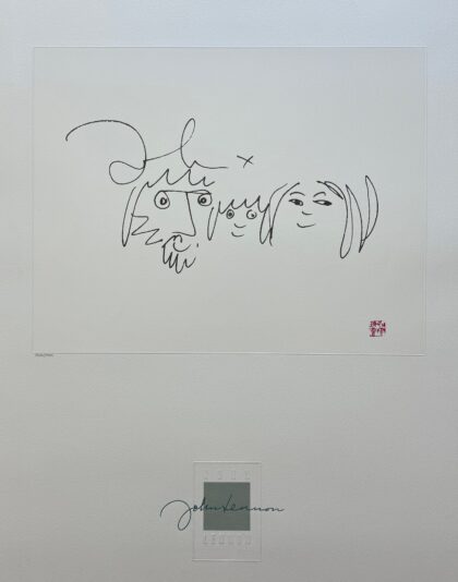 John Lennon THE FAMILY Facsimile Signed Limited Edition Lithograph 36" x 24"