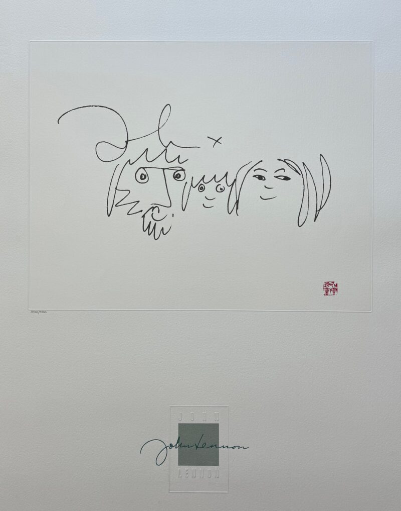 John Lennon THE FAMILY Facsimile Signed Limited Edition Lithograph 36" x 24"