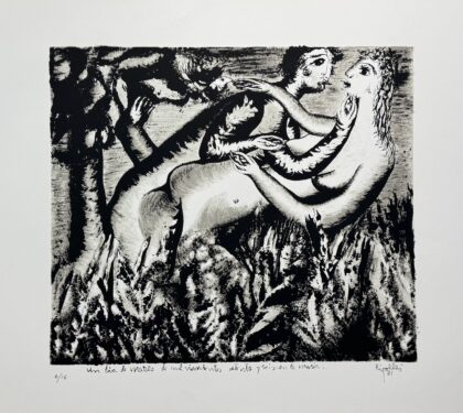 Juan Garcia Ripolles UN DIA DE MARZO 1976 Hand Signed Limited Edition Lithograph