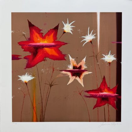 Julia Ogden CREAM FIELD II Hand Signed Limited Edition Giclee Art 22 x 22