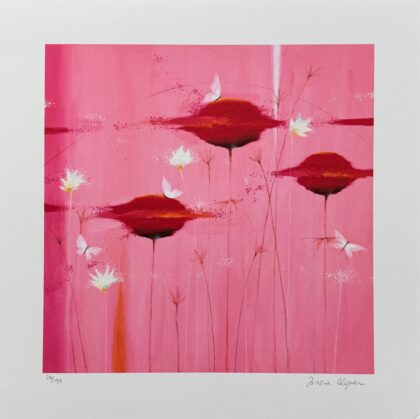 Julia Ogden PINK BLOSSOMS Hand Signed Limited Edition Giclee