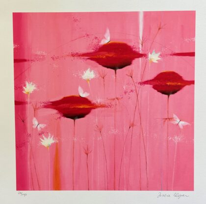 JULIA OGDEN PINK BLOSSOMS Hand Signed Limited Edition Giclee