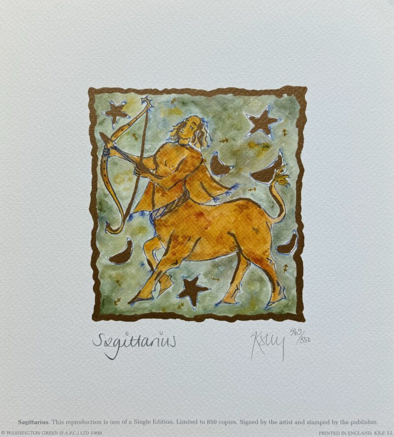 Kelly Jane SAGITTARIUS Hand Signed Limited Edition Lithograph