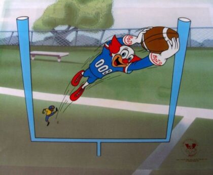 Bozo the Clown BOZO FOOTBALL Animation Art Sericel