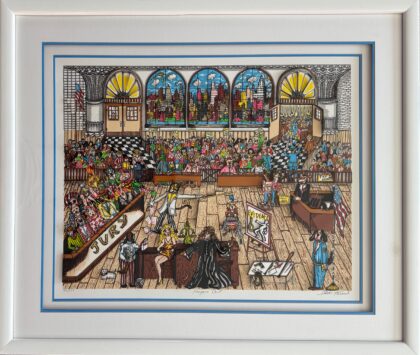 Charles Fazzino KANGAROO COURT Hand Signed Framed 3-D Serigraph