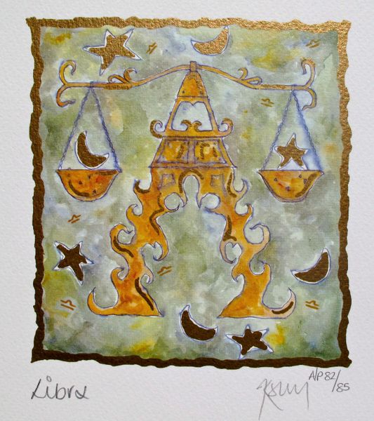 Kelly Jane LIBRA Hand Signed Limited Edition Lithograph