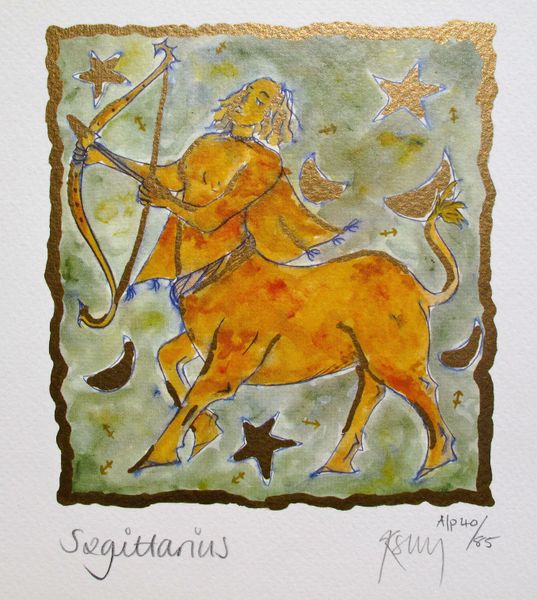 Kelly Jane SAGITTARIUS Hand Signed Limited Edition Lithograph