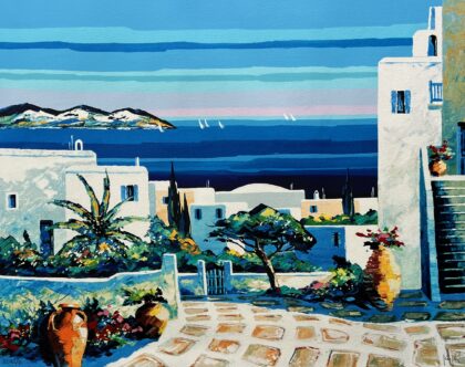 Kerfily MYKONOS I Hand Signed Serigraph on Canvas