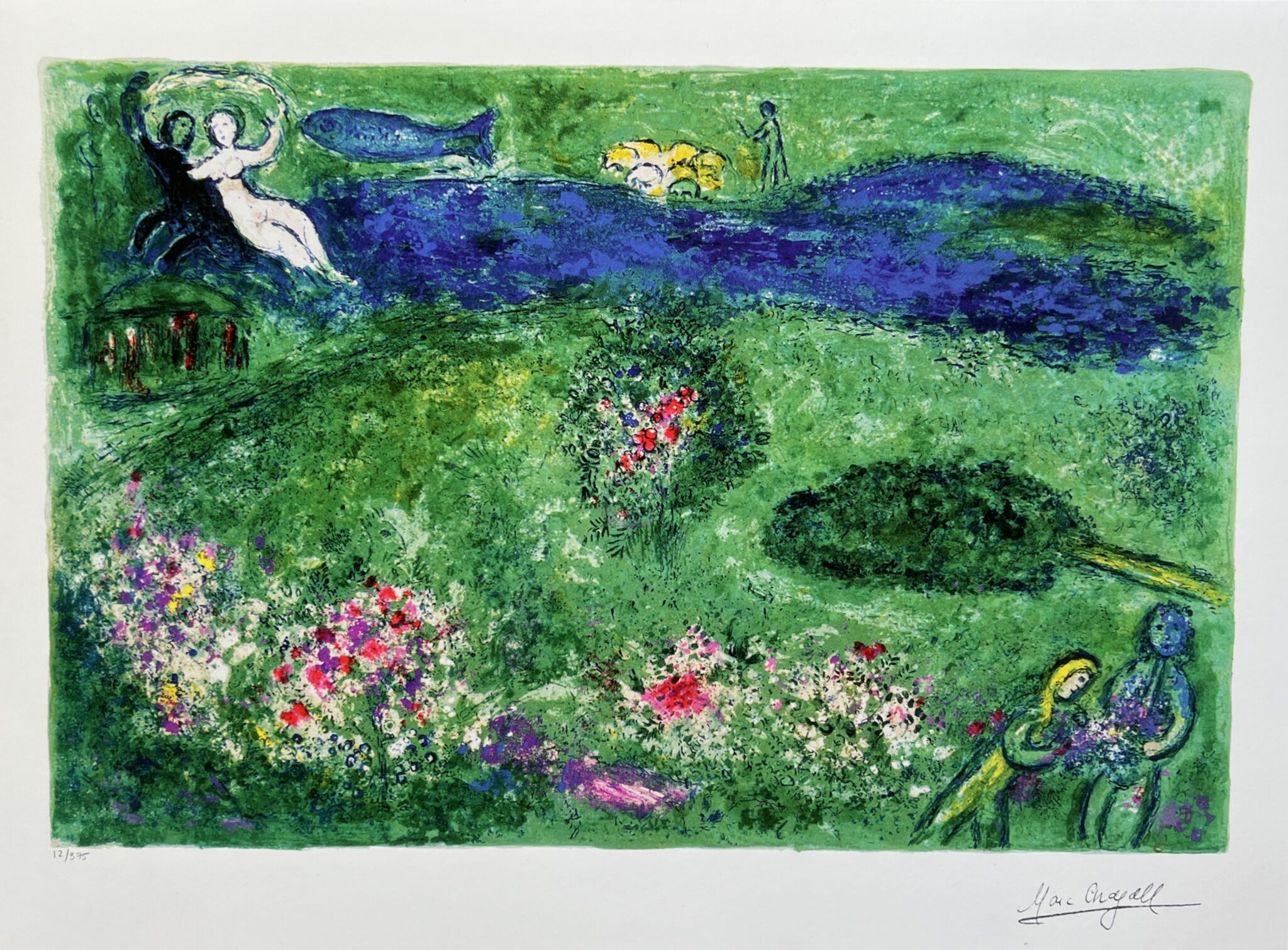 Marc Chagall The Orchard Limited Edition Facsimile Signed Giclee 22 X