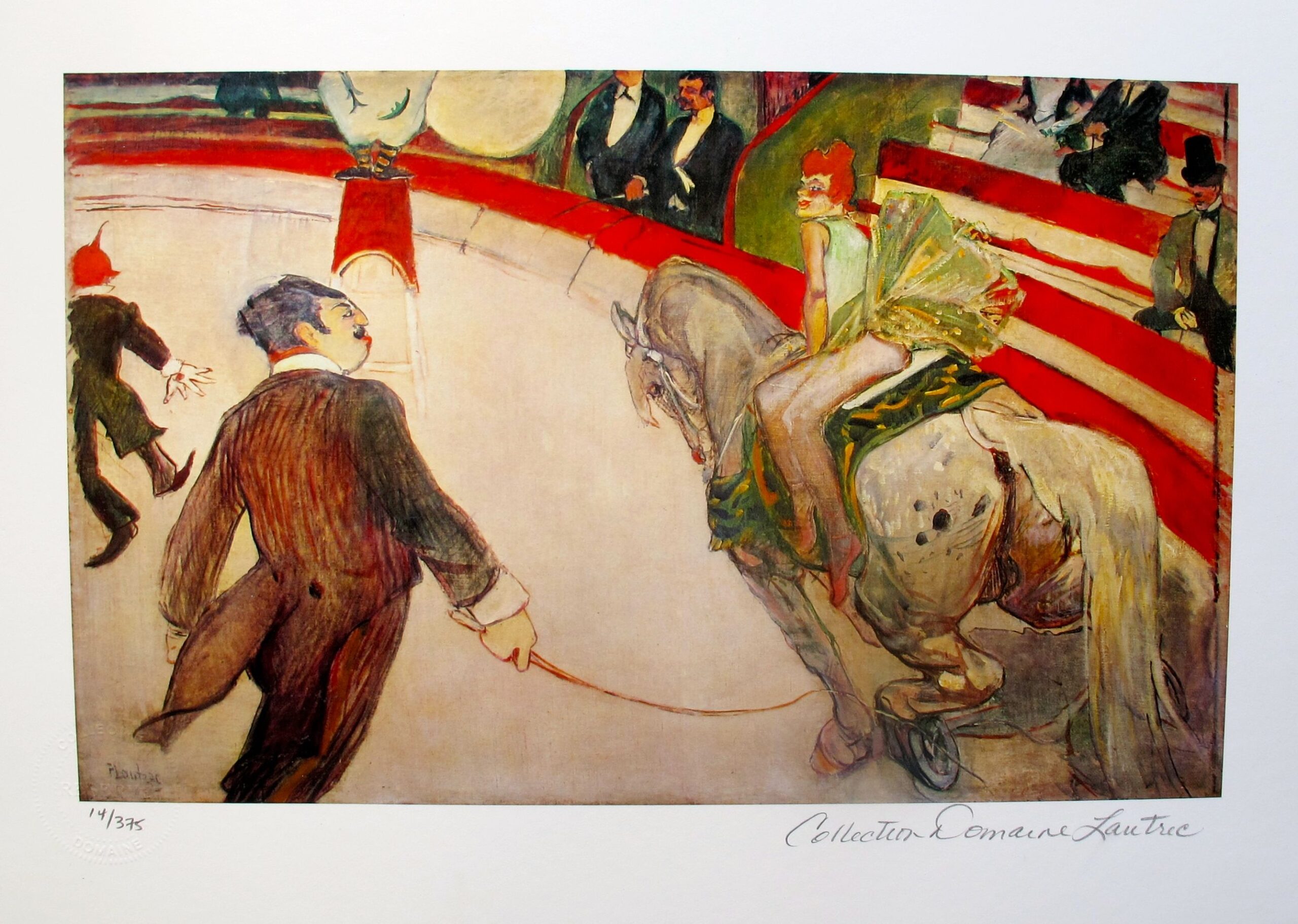 Henri Toulouse Lautrec LE CIRQUE FERNANDO Estate Signed Giclee CIRCUS HORSE