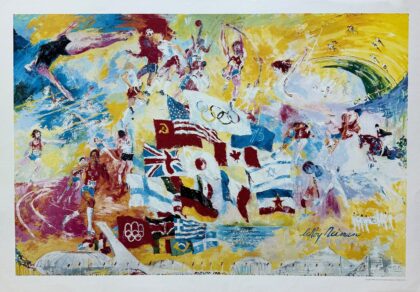 LeRoy Neiman MONTREAL OLYMPICS 1976 Facsimile Signed Lithograph 22" x 33"