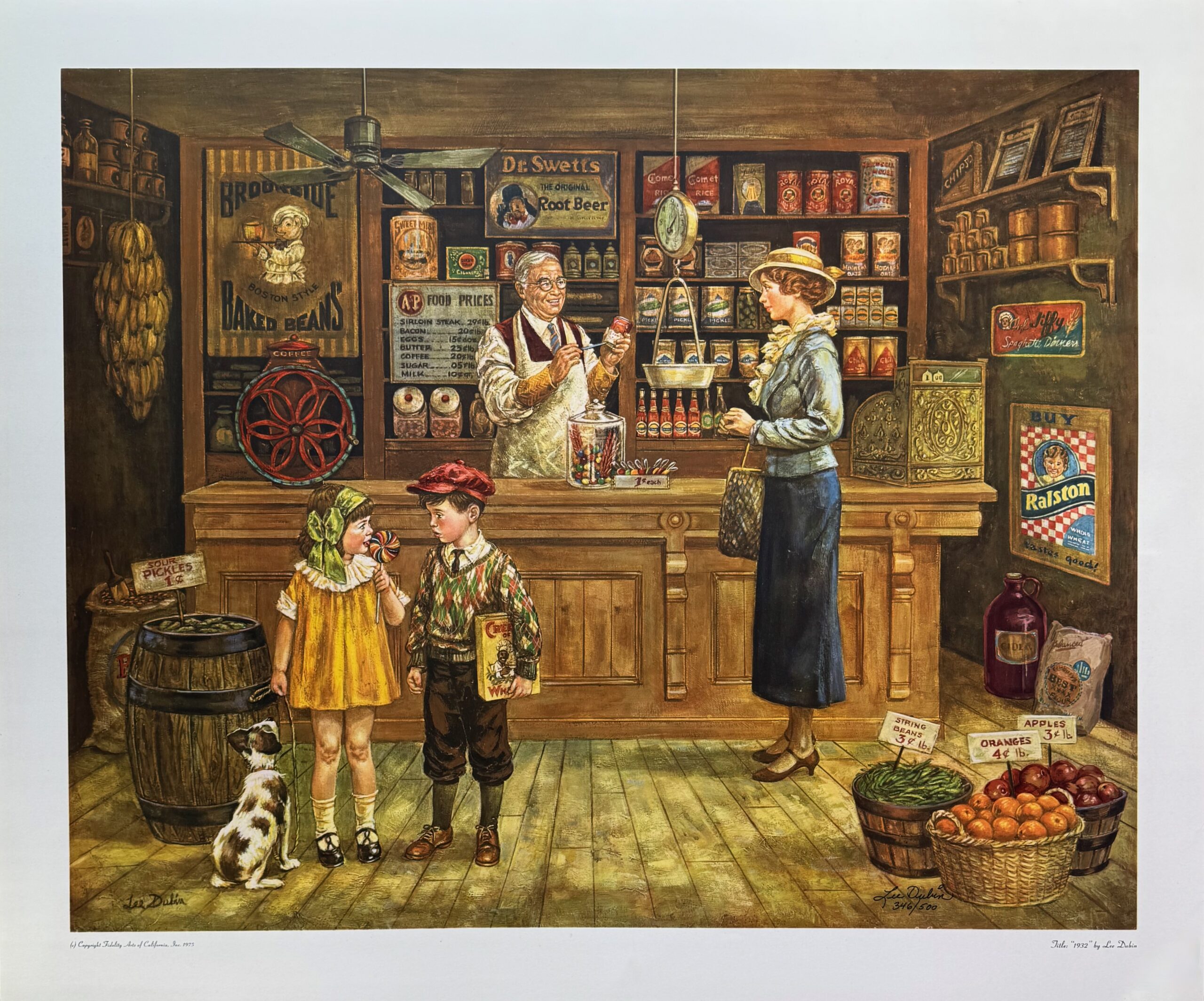 Lee Dubin 1932 GENERAL STORE Hand Signed Limited Edition Lithograph