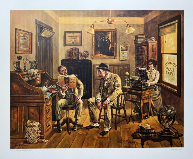 Lee Dubin ASSAULT & BATTERY Hand Signed Limited Edition Lithograph Lawyer Art