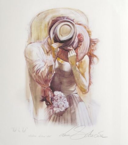 LENA SOTSKOVA HAT TO HAT Hand Signed Limited Ed. Giclee Study on Paper