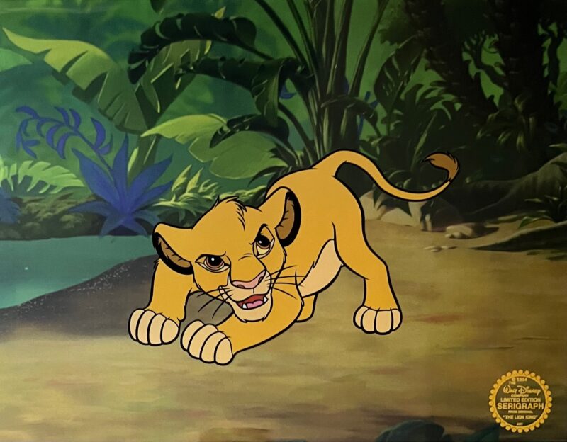 Disney THE LION KING SIMBA Sericel Animation Art Cel