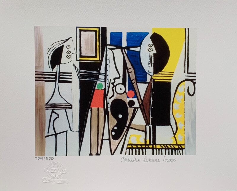 Pablo Picasso PAINTER IN THE STUDIO Estate Signed Small Giclee