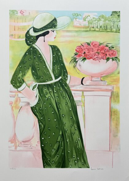 Louise Salomon LA BELLE EN VERT Hand Signed Limited Edition Lithograph