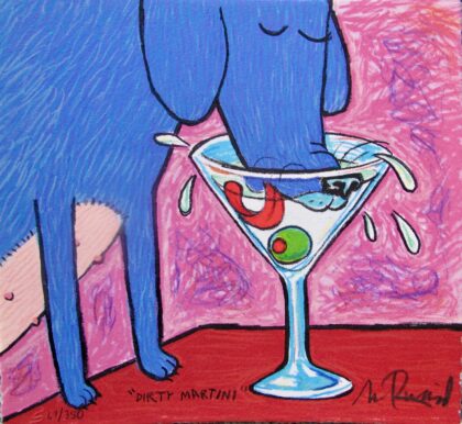 MATT RINARD "DIRTY MARTINI" Hand Signed Limited Edition Art Lithograph