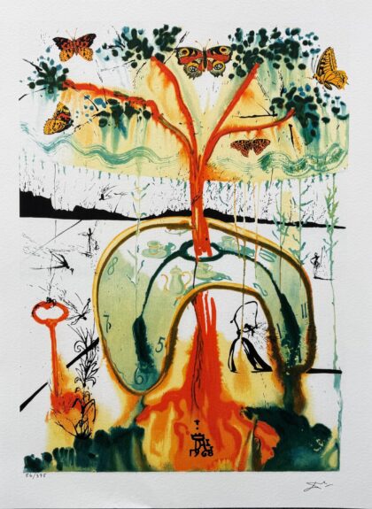 Salvador Dali MAD TEA PARTY Limited Edition Giclee Alice in Wonderland 24" x 17"