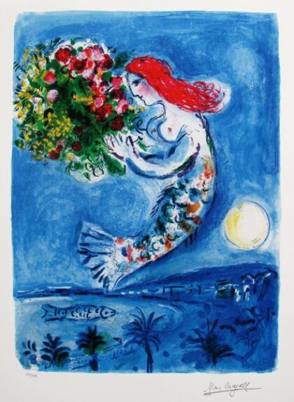 Marc Chagall BAY OF ANGELS Limited Edition Facsimile Signed Giclee