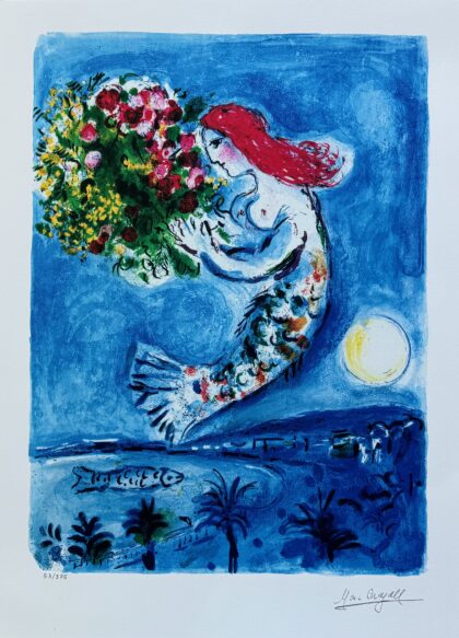 Marc Chagall BAY OF ANGELS Limited Edition Facsimile Signed Giclee 23 x 17