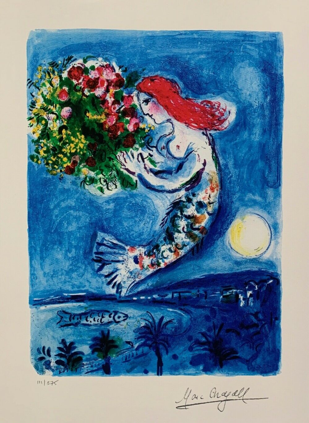 Marc Chagall BAY OF ANGELS Limited Edition Signed Giclee Art 34" x 22"