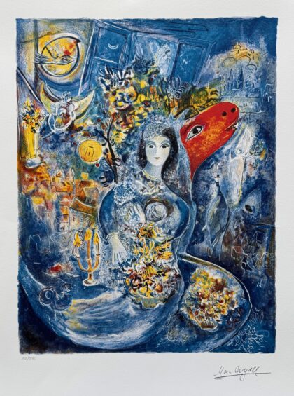 Marc Chagall BELLA Limited Edition Facsimile Signed Giclee Art 23.5 x 17