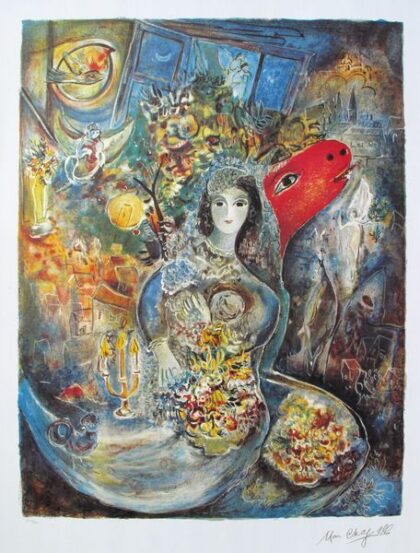 Marc Chagall BELLA Limited Edition Facsimile Signed Lithograph