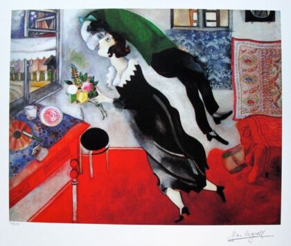 Marc Chagall BIRTHDAY Limited Edition Facsimile Signed Small Giclee