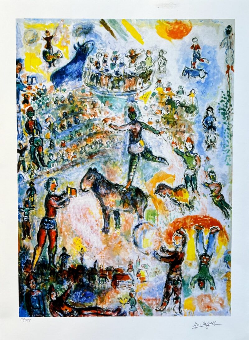 Marc Chagall CIRCUS GRAND Limited Edition Facsimile Signed Giclee Art 22" x 16"