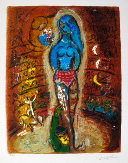 Marc Chagall CIRCUS I Limited Edition Facsimile Signed Giclee 22" x 17"