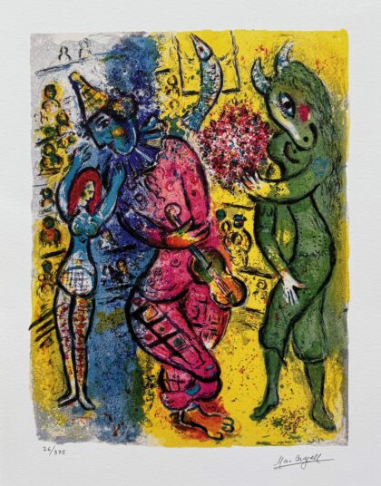 Marc Chagall CIRCUS II Limited Edition Facsimile Signed Giclee Art 15 x 11